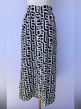 Industry Republic Women’s Linen Blend Button Front A-Line Long Skirt Size XS